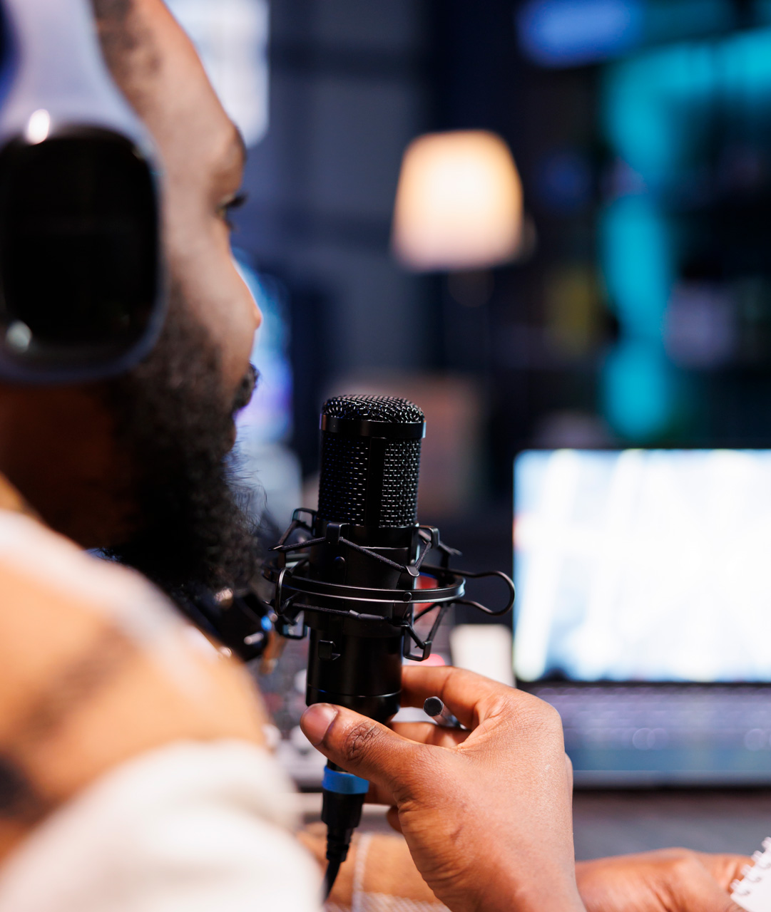 Podcast recording in progress